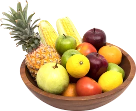 Adorno de frutas flotando
