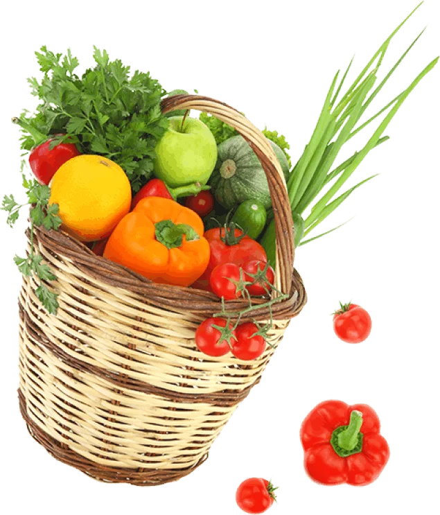 Adorno de vegetales flotando